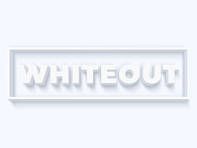 Whiteout 3D Text Effect