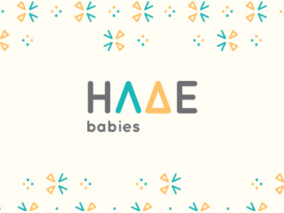 HAAE babies. baby colorfull design logo logotype minimalism monogram