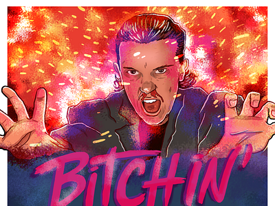 Bitchin' creative design illustration stranger things