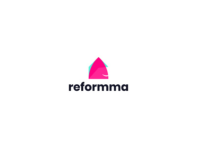 Reformma Logo Design abstract gradient happier happy home homeowner house house logo modern stage startup technology