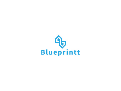 Blueprintt Logo Design arrow blue business consulting direction edge guidance modern print