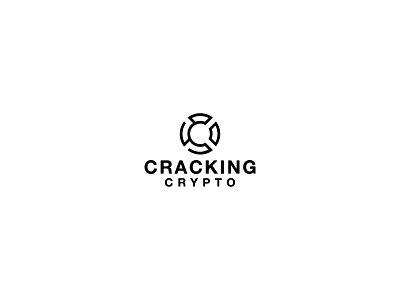 Cracking Crypto Logo Design black bold cracking crypto cryptocurrency educate modern online service trading train white
