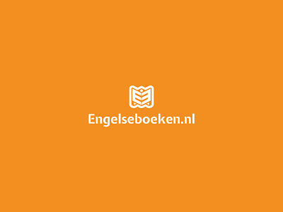 Engelseboeken Logo Design belgium bold book books lovers modern netherlands orange school student