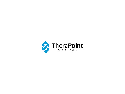 TheraPoint Logo Design blue equipment high quality medic medical modern pharmaceutical supplies