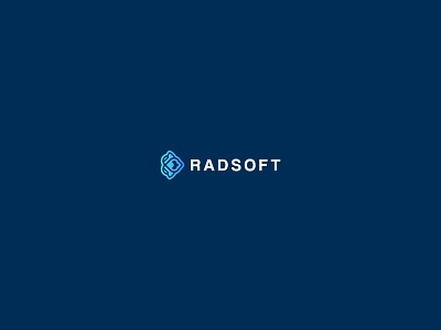 Radsoft Logo Design bold consultation cutting edge gradient hardware medical modern software solutions workflow