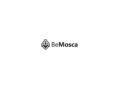 BeMosca Logo Design alarm black bold connect device fly mobile signal sound steal
