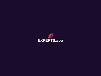 Experts Logo Design company connect dark experts gradient impact innovation network projects solving target technology
