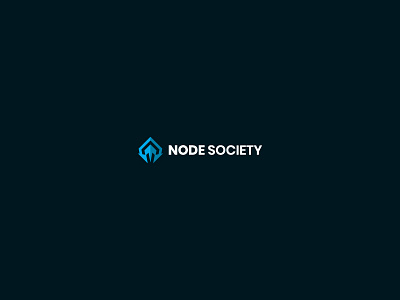 Node Society Logo Design cloud solution data file host networking platform privacy security sharing society