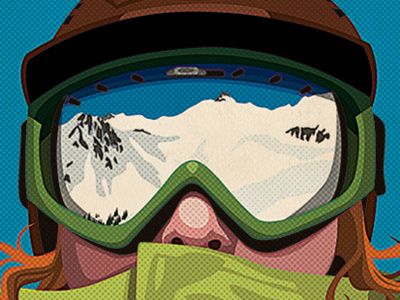 Best Day goggles illustration mountains ski snowboard