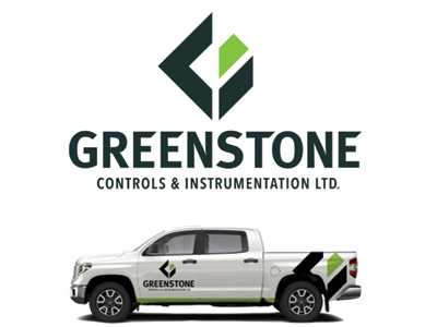 Greenstone controls design icon instrumentation logo oil gas