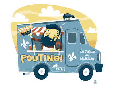 Poutine design drawing food food and drink food truck french illustration poutine vector