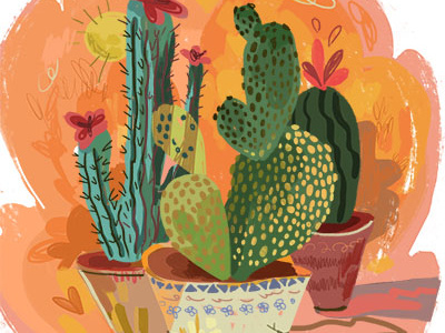 Cactus Thumbnail cactus illustration nature painting plants sketch