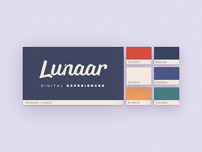 Lunaar Brand - reworked "L" branding colors exploration lunaar typography