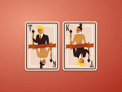 TrumpKard branding card deck illustration kardashian playing cards trump