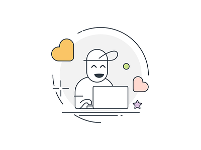 A happy product user illustration product web