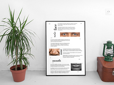 Face concept design poster print writing