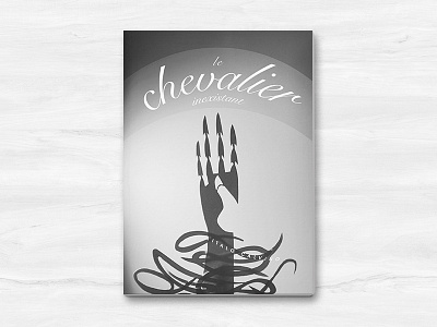 Le Chevalier Inexistant book bw cover cut design drawing editorial graphic illustration lettering minimal paper