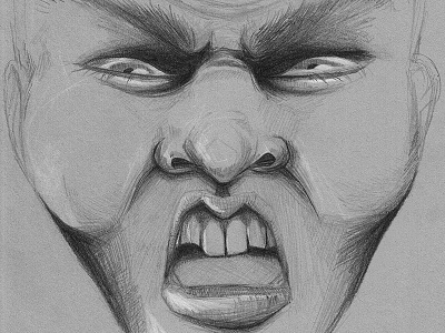 Furor angry black and white drawing emotion expression furor illustration pencil people