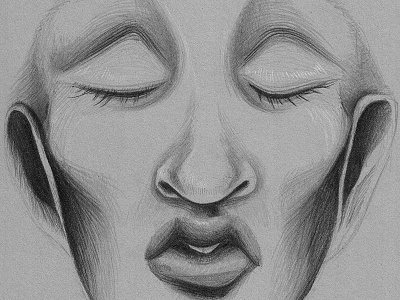 Kissing black and white character drawing emotion expression illustration mouth pencil people