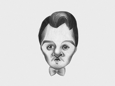 Le Monchablon art black and white character doodle drawing gentleman illustration minimal pencil people