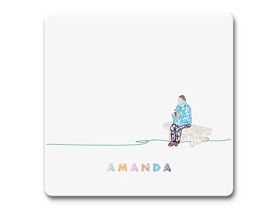 Amanda fun illustration minimalist squiggle