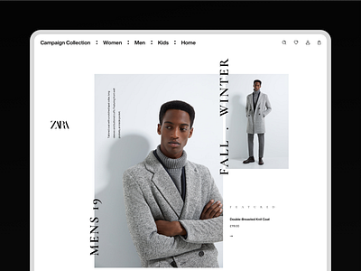 Collection Page Concept For Zara ecommerce ecommerce design minimal ui ui design ux ux ui ux design