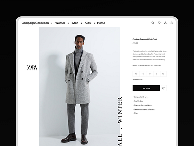 Product Page Concept For Zara