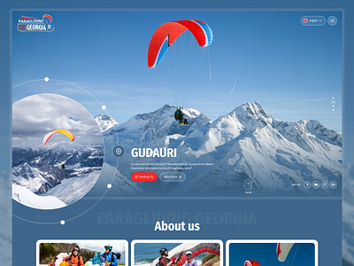 Paragliding Georgia - Website Concept ui ui design ux ux design web design website concept