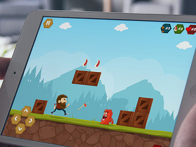 Beard The Lumberjack - iOS Game beard design illustration interface ipad mobile ui ux