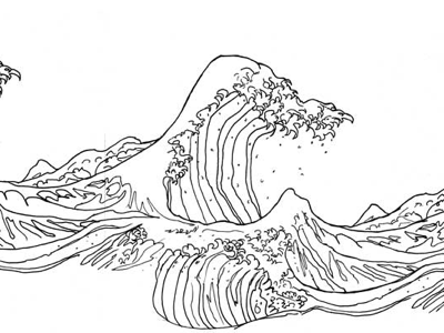 Tribute to hokusai by Mel Bedggood on Dribbble