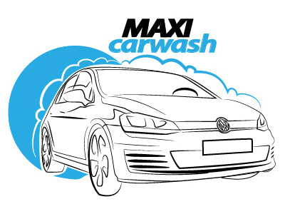 Carwash Logo design free lines logo type