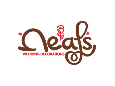 Neal's Wedding Decorations decorations design illustration lettering logo logotype type typography wedding logo