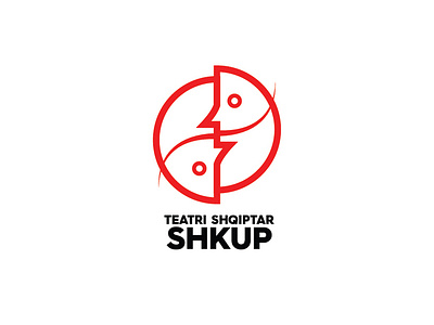 Teatri Shqiptar Shkup branding cubism design lettering lines logo logotype simple theater design theatre type typography vector