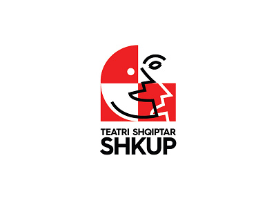 Teatri Shqiptar Shkup 2 branding cubism design flat icon illustration lettering lines logo logotype simple theater design theatre theatre logo theatre logo design type typography vector