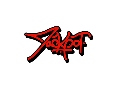 Jackpot LogoType 1 Red branding branding design handmade handstyle handstyles jackpot lettering lettering logo letterings logodesign logotype logotypes pentablet simple type art typedesign typeface typo typography vector