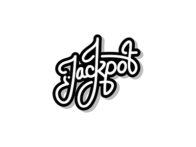 Jackpot LogoType 3 branding design designer logo handstyle handstyles lettering lines logo logotype logotypes pentablet pentool type typo typography vector