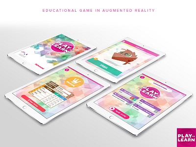 Play and Learn augmented reality child educational game interface ipad kids learn teach ui ux