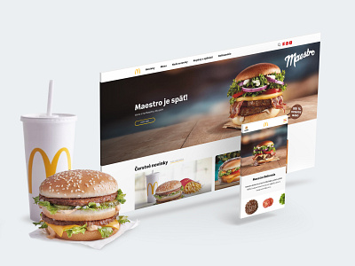 McDonald's website design fastfood food hamburguer interface redesign ui ux website