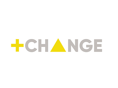 +CHANGE branding climate change environment nonprofit positive change sans serif semiotics typography visual identity word mark