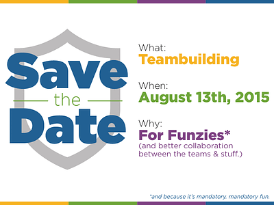 Save the Date Card for Teambuilding Event