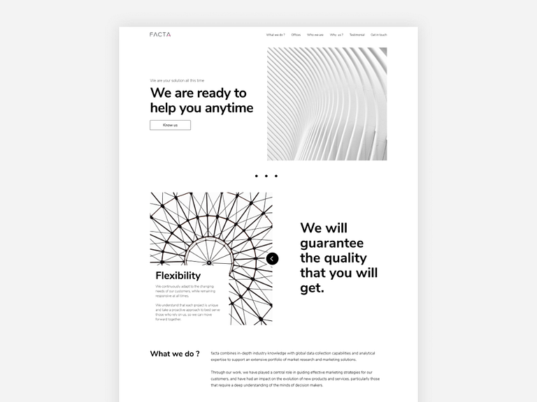 99Design Contest Facta Research website design by lazuardi on Dribbble