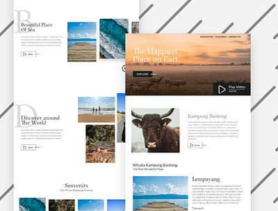 Bull Village Tour - Exploration Design bull design destination documentary exploration landingpage minimalist one page web website website design