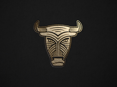 Bull animal bull foil gold icon illustrator lines logo markets photoshop sound work