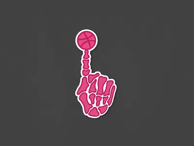 Workspace (mini) BBall bball contest dribbble hand hoop illustation mini mule pink skeleton spin sticker