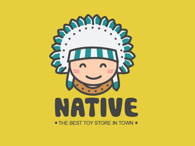 Native Logo Design cute design game graphic kids logo native