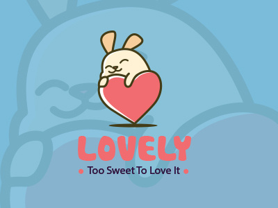 Love Bunny Logo art bunny cartoon children cute design fun kids logo lovely
