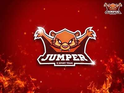 Jumper Esport Logo Game Design bat design esport game gaming jumper logo sport team