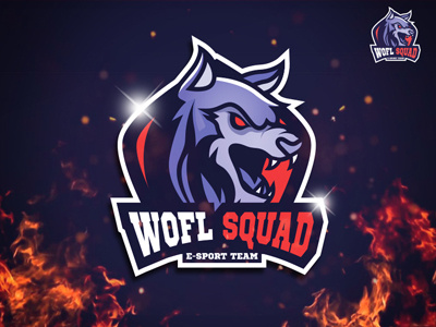 Wofl Not Wolf Squad Game Logo Design custom design game gaming logo squad team wolf