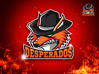 Desperados Game Logo Design animals custom design fox game logo mobile