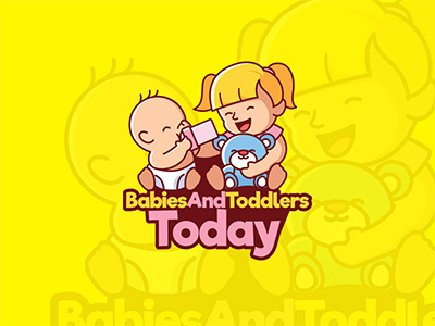 Babies & Toddlers Logo kids Store Design babies baby children cute design kids logo mascot teen toddlers vector